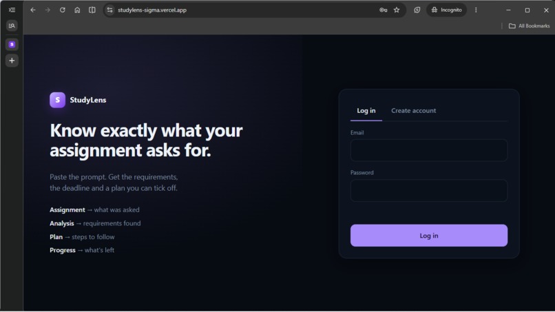 StudyLens – screenshot 1
