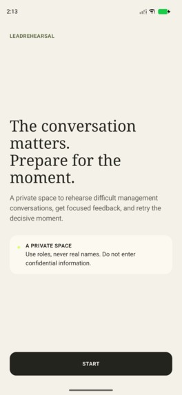 LeadRehearsal – screenshot 2