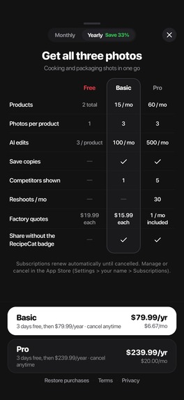 RecipeCat: Recipe to Brand – screenshot 3