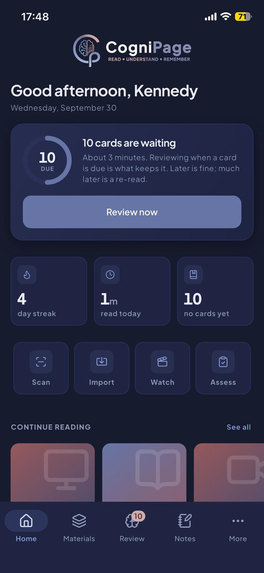 CogniPage Mobile – screenshot 1