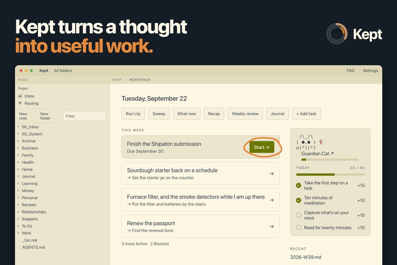 Kept – screenshot 1