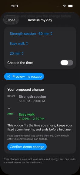 myTwin – screenshot 1