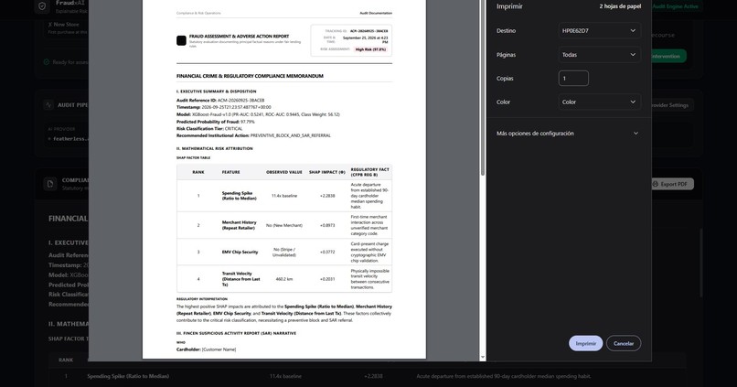 FraudxAI: Explainable AI for Risk & Compliance – screenshot 3