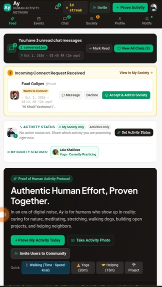 Ay - Human Activity Proof & Community Events – screenshot 2