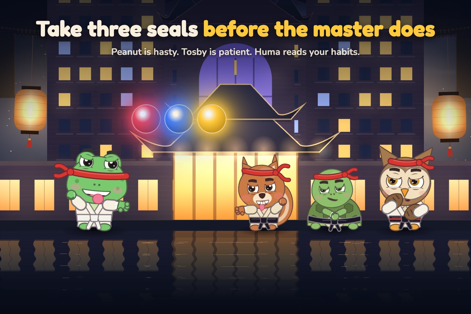 Take three seals before the master does