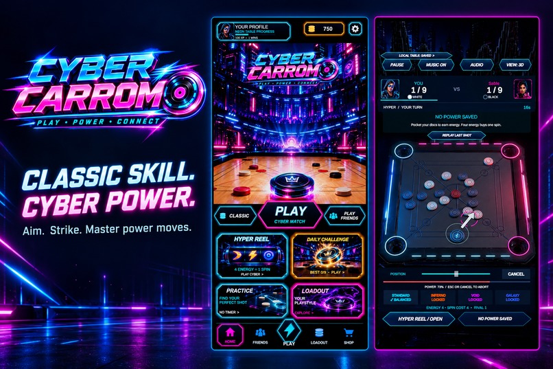 Cyber Carrom – screenshot 2