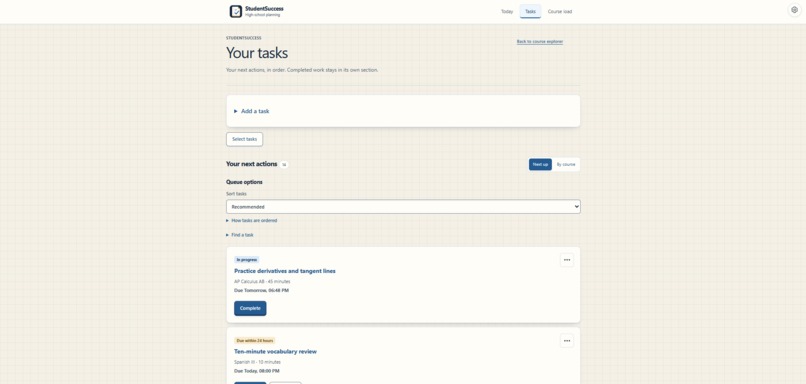 StudentSuccess – screenshot 2