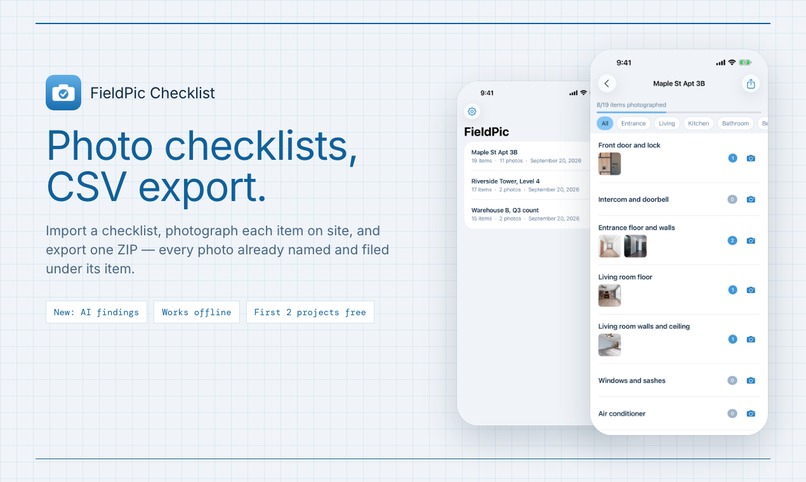FieldPic Checklist – screenshot 1