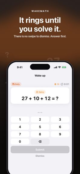 Wake Math-MathAlarm. – screenshot 1