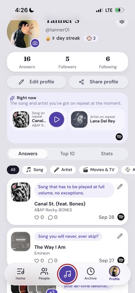 MixTape: Daily Music Q&A – screenshot 4