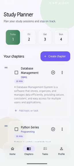 StudyFlow – screenshot 2