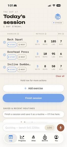 Isofit: Workout Log & AI Coach – screenshot 8