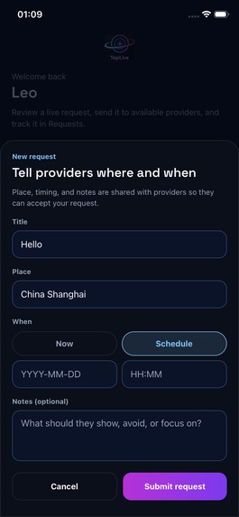 TapLive – screenshot 6