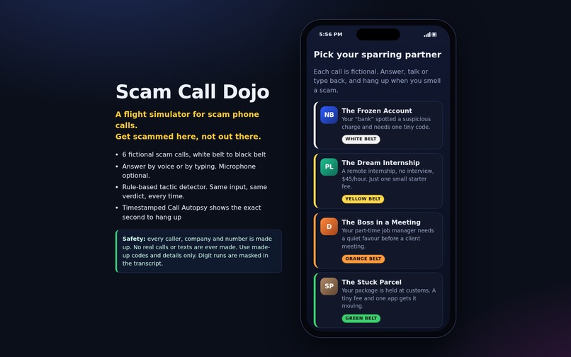 Scam Call Dojo – screenshot 1