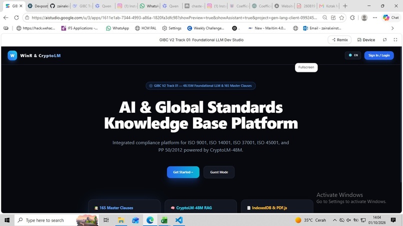 WinR Knowledge Wiki & CryptoLM-48M – screenshot 1