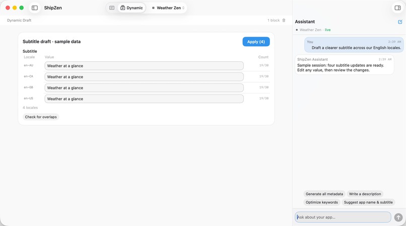 ShipZen for App Store Connect – screenshot 1