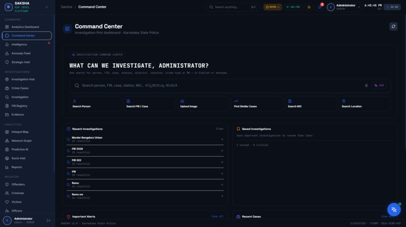 Saksha - Crime Intelligence & Analytical Platform. – screenshot 3