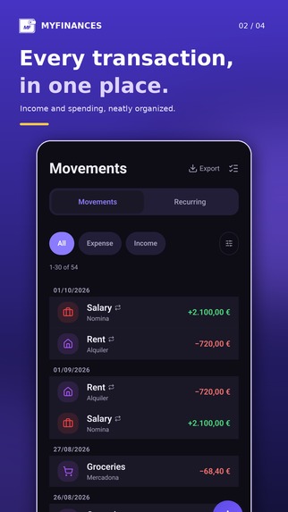 MyFinances – screenshot 2