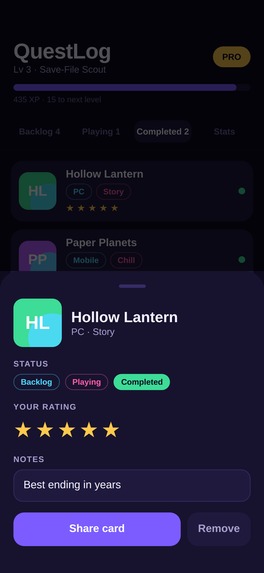 QuestLog – screenshot 3