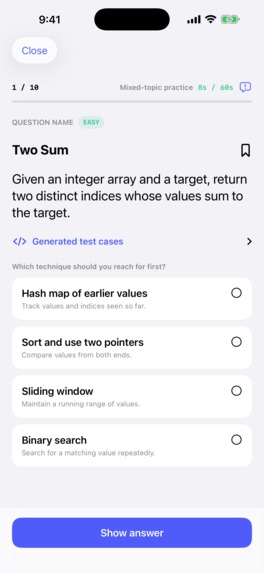 Ten Cards - Coding Interviews – screenshot 3