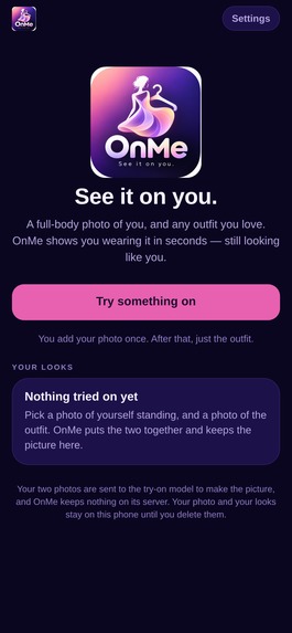 OnMe – screenshot 1