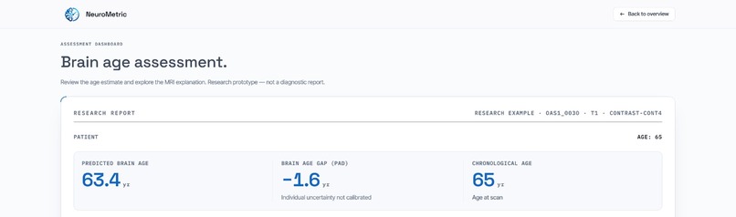 NeuroMetric: AI-Based Brain Age Prediction Clinic Dashboard – screenshot 3