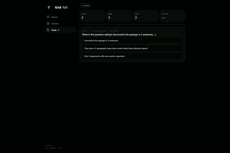 GridFail – screenshot 1