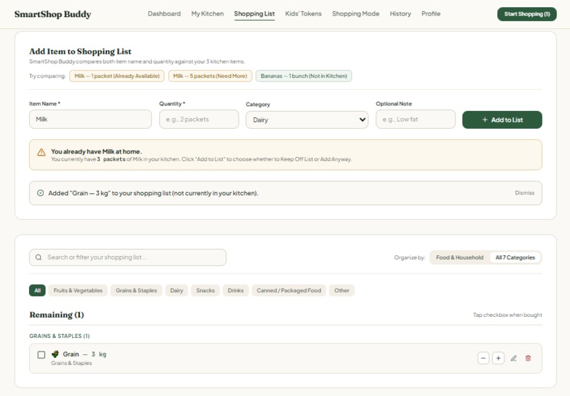SmartShop Buddy – screenshot 3