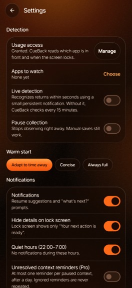 CueBack – screenshot 8