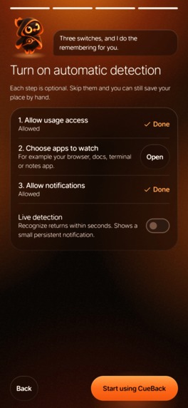 CueBack – screenshot 7