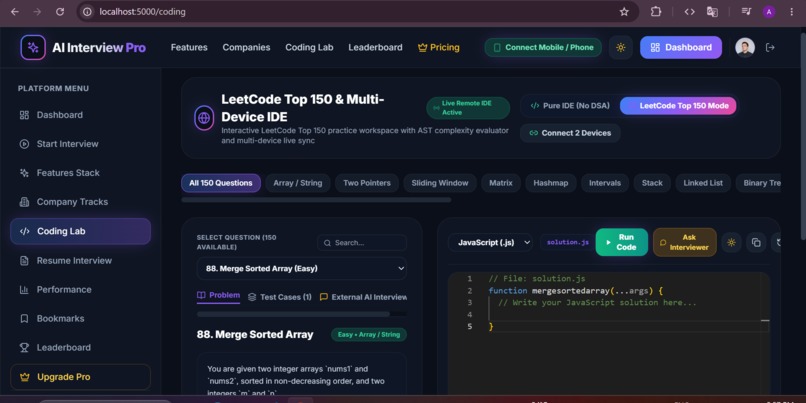 AI interview system – screenshot 3