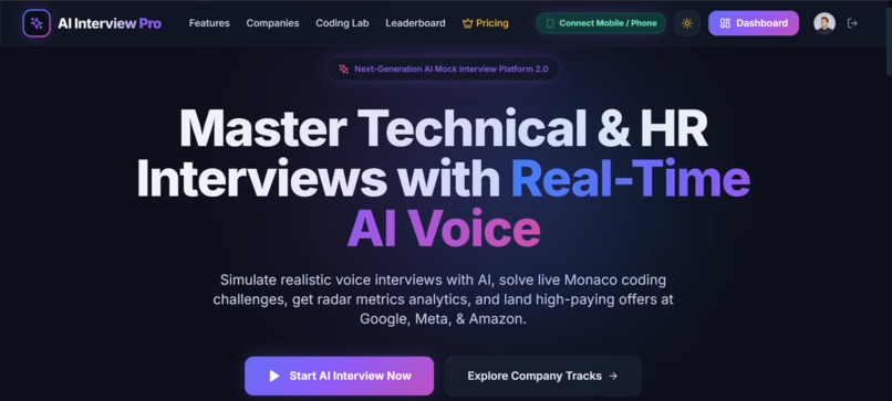 AI interview system – screenshot 1