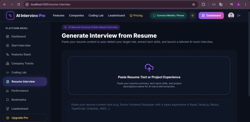 AI interview system – screenshot 5
