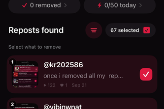 RepostZap - Repost Remover for TikTok (350,000 downloads)
