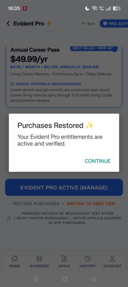 Evident — Code-Grounded Career Intelligence – screenshot 6