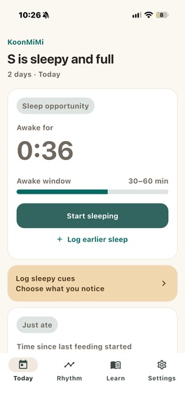 KoonMiMi: Newborn Sleep & Feed – screenshot 2