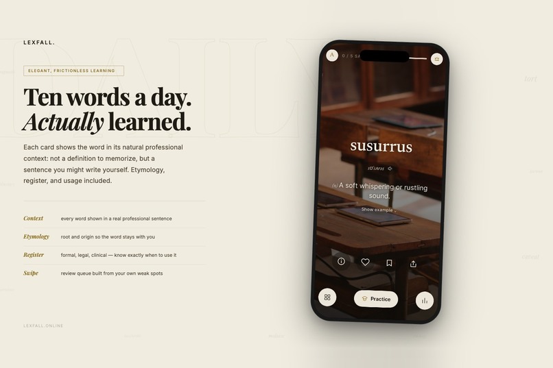 Lexfall — Advanced English Vocabulary – screenshot 4