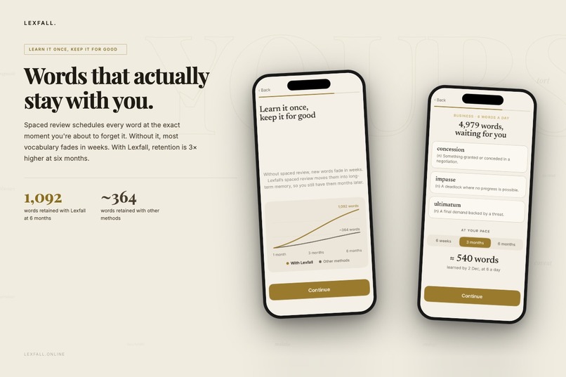 Lexfall — Advanced English Vocabulary – screenshot 6