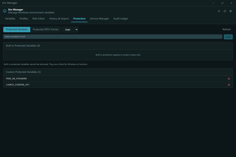 env-manager – screenshot 2