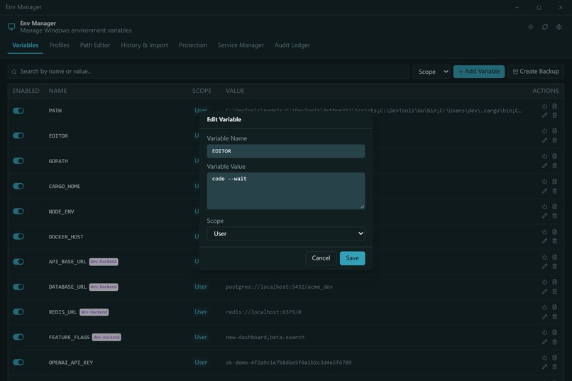 env-manager – screenshot 6
