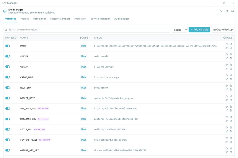 env-manager – screenshot 8