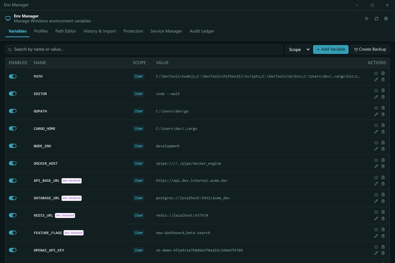 env-manager – screenshot 9