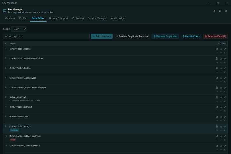 env-manager – screenshot 11