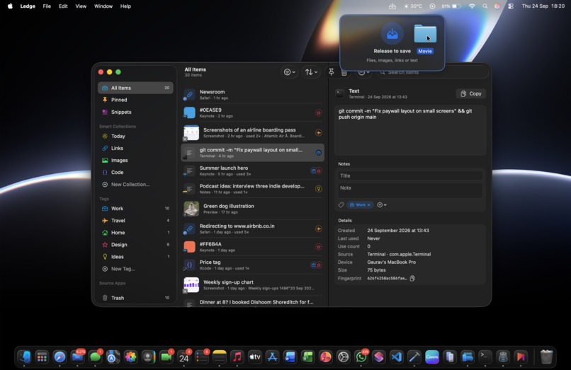 Ledge: Clipboard & Snippets for Mac and iPhone – screenshot 6