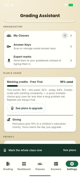 UMarkless: AI Test Marking for Teachers – screenshot 4