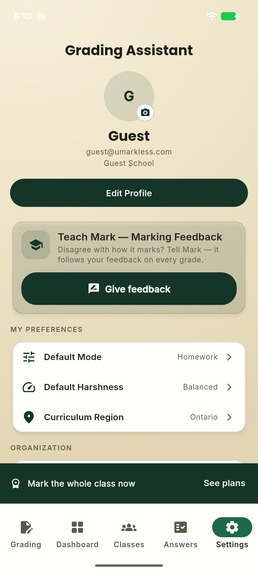 UMarkless: AI Test Marking for Teachers – screenshot 7