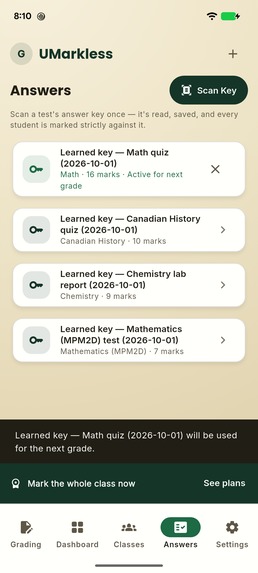 UMarkless: AI Test Marking for Teachers – screenshot 9
