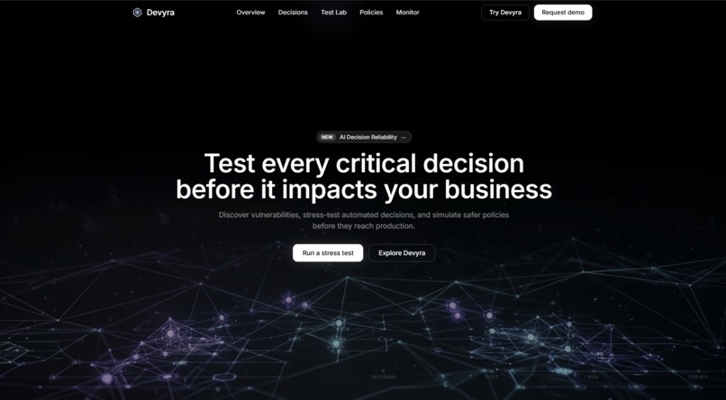 Devyra — AI Decision Reliability Platform – screenshot 3