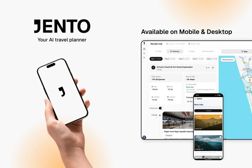 Jento - AI Trip Planner – screenshot 1