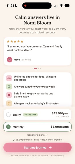 Pregnancy Food Scanner: Nomi – screenshot 4